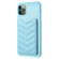 iPhone 11 Pro Max BF26 Wave Pattern Card Bag Holder Phone Case - Blue