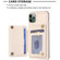 iPhone 11 Pro Max Grid Card Slot Holder Phone Case - Beige
