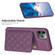 iPhone 11 Pro Max BF25 Square Plaid Card Bag Holder Phone Case - Dark Purple