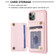 iPhone 11 Pro Max BF25 Square Plaid Card Bag Holder Phone Case - Pink