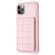 iPhone 11 Pro Max Grid Card Slot Holder Phone Case - Pink