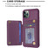 iPhone 11 Pro Max Grid Card Slot Holder Phone Case - Dark Purple