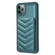iPhone 11 Pro Max BF26 Wave Pattern Card Bag Holder Phone Case - Green