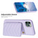 iPhone 11 Pro Max BF26 Wave Pattern Card Bag Holder Phone Case - Purple