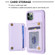 iPhone 11 Pro Max BF25 Square Plaid Card Bag Holder Phone Case - Purple