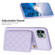 iPhone 11 Pro Max BF25 Square Plaid Card Bag Holder Phone Case - Purple