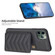 iPhone 11 Pro Max BF26 Wave Pattern Card Bag Holder Phone Case - Black