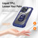 iPhone 11 Pro Max TPU + PC Lens Protection Phone Case with Ring Holder - Blue
