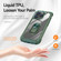 iPhone 11 Pro Max TPU + PC Lens Protection Phone Case with Ring Holder - Green