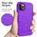 iPhone 11 Pro Max Wave Pattern 3 in 1 Silicone+PC Shockproof Protective Case - Purple