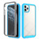 iPhone 11 Pro Max Starry Sky Solid Color Series Shockproof PC + TPU Case with PET Film  - Sky Blue