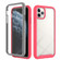 iPhone 11 Pro Max Starry Sky Solid Color Series Shockproof PC + TPU Case with PET Film  - Rose Red
