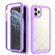 iPhone 11 Pro Max Starry Sky Solid Color Series Shockproof PC + TPU Case with PET Film  - Light Purple
