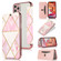 Bronzing Plating PU + TPU Horizontal Flip Leather Case with Holder & Card Slot iPhone 11 Pro Max - Pink White