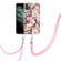 iPhone 11 Pro Max Flowers Series TPU Phone Case with Lanyard  - Pink Gardenia