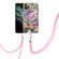 iPhone 11 Pro Max Flowers Series TPU Phone Case with Lanyard  - Purple Peony