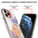 iPhone 11 Pro Max Electroplating Pattern IMD TPU Shockproof Case with Rhinestone Ring Holder - Milky Way White Marble