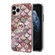 iPhone 11 Pro Max Electroplating Pattern IMD TPU Shockproof Case with Rhinestone Ring Holder  - Pink Scales