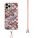 iPhone 11 Pro Max Electroplating Pattern IMD TPU Shockproof Case with Neck Lanyard  - Pink Scales