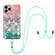 iPhone 11 Pro Max Electroplating Pattern IMD TPU Shockproof Case with Neck Lanyard  - Colorful Scales