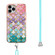 iPhone 11 Pro Max Electroplating Pattern IMD TPU Shockproof Case with Neck Lanyard  - Colorful Scales