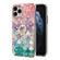 iPhone 11 Pro Max Electroplating Pattern IMD TPU Shockproof Case with Rhinestone Ring Holder  - Colorful Scales