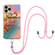 iPhone 11 Pro Max Electroplating Pattern IMD TPU Shockproof Case with Neck Lanyard  - Dream Chasing Butterfly