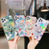 iPhone 11 Pro Max Colorful Laser Flower Series IMD TPU Mobile Phone Case With Folding Stand - Lyre Coral   KB4