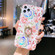 iPhone 11 Pro Max Colorful Laser Flower Series IMD TPU Mobile Phone Case With Ring Bracket Rhinestones - Lyre Coral   KC4