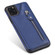 iPhone 11 Pro Max Solid Color Double Buckle Zipper Shockproof Protective Case - Blue