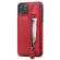 iPhone 11 Pro Max Solid Color Double Buckle Zipper Shockproof Protective Case - Red