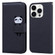 iPhone 11 Pro Max Cartoon Buckle Horizontal Flip Leather Phone Case - Black