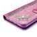 iPhone 11 Pro Max Glitter Powder Butterfly Leather Phone Case  - Purple