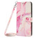 iPhone 11 Pro Max Crossbody Painted Marble Pattern Leather Phone Case  - Rose Gold