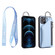 iPhone 11 Pro Max Detachable Zippered Coin Purse Phone Case with Lanyard - Blue