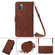 iPhone 11 Pro Max Crossbody 3D Embossed Flip Leather Phone Case  - Brown