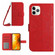 iPhone 11 Pro Max Skin Feel Sun Flower Pattern Flip Leather Phone Case with Lanyard - Red