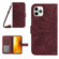 iPhone 11 Pro Max Skin Feel Sun Flower Pattern Flip Leather Phone Case with Lanyard - Wine Red