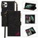 iPhone 11 Pro Max Zipper Multi-card Slots Horizontal Flip PU Leather Case with Holder & Card Slots & Wallet & Lanyard & Photo Frame  - Black