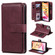 iPhone 11 Pro Max Multifunctional Magnetic Copper Buckle Horizontal Flip Solid Color Leather Case with 10 Card Slots & Wallet & Holder & Photo Frame - Wine Red