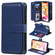 iPhone 11 Pro Max Multifunctional Magnetic Copper Buckle Horizontal Flip Solid Color Leather Case with 10 Card Slots & Wallet & Holder & Photo Frame - Dark Blue