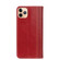 iPhone 11 Pro Max Grid Texture Magnetic PU + TPU Horizontal Flip Leather Case with Holder & Card Slot  - Red