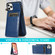 iPhone 11 Pro Max Solid Color PC + TPU Protective Case with Holder & Card Slots  - Blue