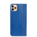 iPhone 11 Pro Max Grid Texture Magnetic PU + TPU Horizontal Flip Leather Case with Holder & Card Slot  - Blue