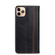 iPhone 11 Pro Max Grid Texture Magnetic PU + TPU Horizontal Flip Leather Case with Holder & Card Slot  - Black