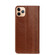 iPhone 11 Pro Max Grid Texture Magnetic PU + TPU Horizontal Flip Leather Case with Holder & Card Slot  - Brown