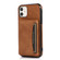 Three-fold Leather Phone Case with Card Slot & Wallet & Holder iPhone 11 Pro Max - Brown