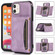 Three-fold Leather Phone Case with Card Slot & Wallet & Holder iPhone 11 Pro Max - Purple