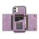 Three-fold Leather Phone Case with Card Slot & Wallet & Holder iPhone 11 Pro Max - Purple