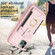 iPhone 11 Pro Max BF27 Metal Ring Card Bag Holder Phone Case - Pink